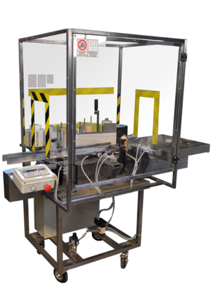 AUTOMATICKÝ ETIKETKOVAČ NA FĽAŠE A VALCOVÉ PREDMETY - ETIEMME